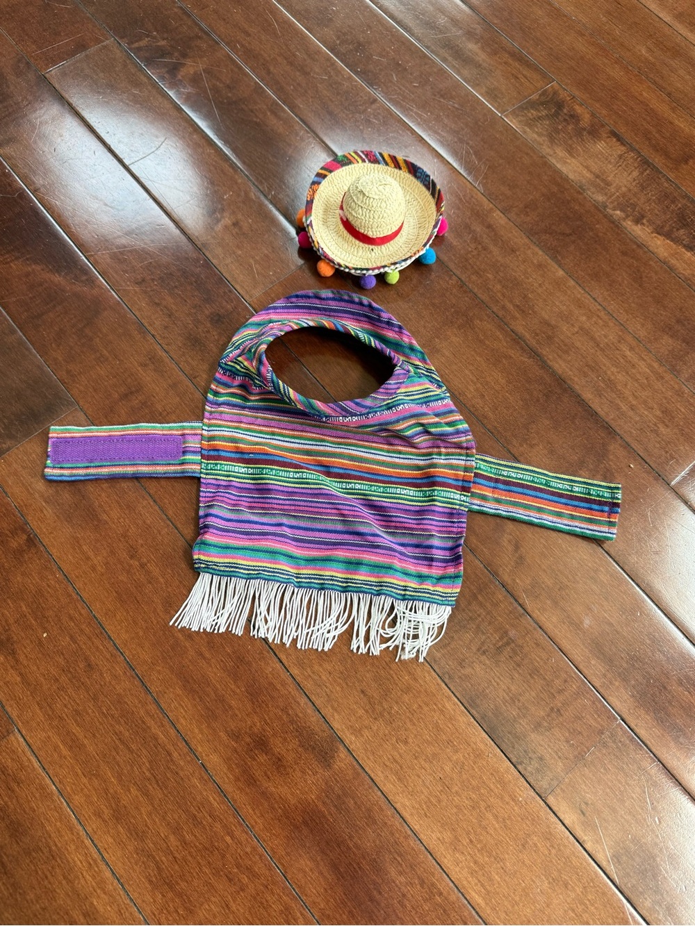 Pup Crew Mexican Fiesta Sombrero & Serape Dog Costume, size XS/Small